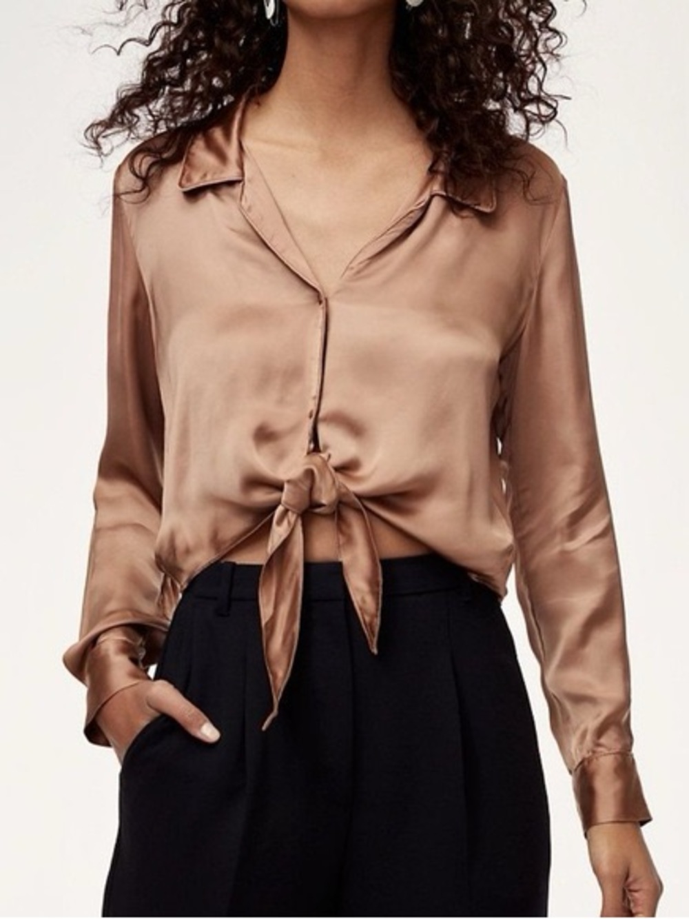 Aritzia Wilfred Satin Top